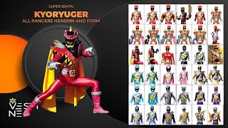 Kyoryuger All Ranger Henshin and Form [upl. by Ennaer235]