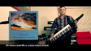 80s Synth Keyboard Riffs  Roland Keytar AXSynth MEDLEY [upl. by Rothwell]