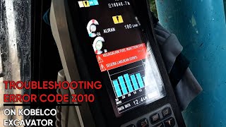 TROUBLESHOOTING ON KOBELCO EXCAVATOR SK20010 ERROR CODE Z010  INTERNAL LEAKAGE IN INJECTOR [upl. by Ahseetal]