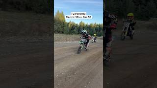 Electric dirt bike vs Gas dirt bike [upl. by Kalk]