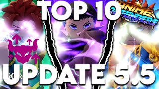 Top 10 Must Have Units In Anime Defenders Update 55 [upl. by Brotherson]