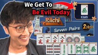 A DEVIOUS Seven Pairs Hand Seals The ENTIRE Game Mahjong Soul [upl. by Estes]