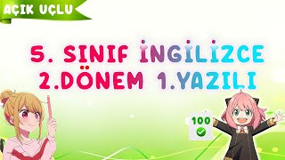 5 Sınıf İngilizce 2Dönem 1Yazılı 2024 [upl. by Aehs128]