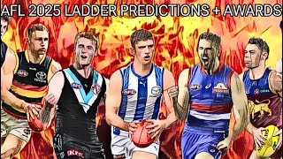 My 2025 afl ladder predictions and awards [upl. by Ekez182]