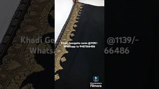 Khadi Georgette hand dyed gold zari weaving saree comes with rich weaving pallu ampBlouse 1139 🆓🚢 [upl. by Beaulieu420]