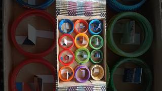 Creative bangles 🎉💥 bangle storage box bangla craft simplerecipe colors shorts [upl. by Ammadas258]