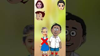 Wrong Head Puzzle  Natia And Pooja  Funny Cartoon natiacomedy shortsfeed [upl. by Yeuh]