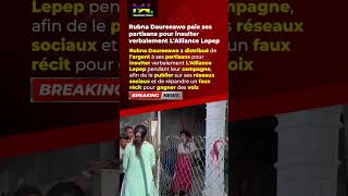 Rubna Daureeawo paie ses partisans pour insulter verbalement LAlliance Lepep [upl. by Irrok960]