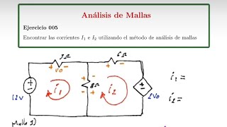 Análisis de Mallas Ejercicio 005 [upl. by Shanks578]