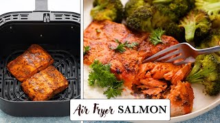 Spicy Air Fryer Salmon Fillets with Skin [upl. by Staffard329]