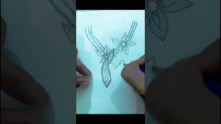 How to Sketch Stunning Necklace Designs artlinepencil drawing shortvideos necklace jewellery [upl. by Fang]