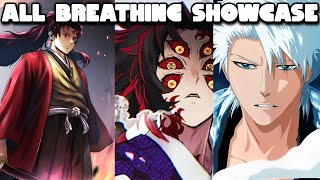 Slayers Unleashed ALL Breathing Showcase   Slayers Unleashed All NEW Breathing [upl. by Nnaasil]