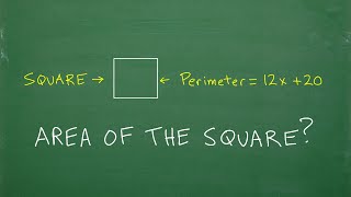 The perimeter of a square is 12x  20 what is the area [upl. by Sorrows952]