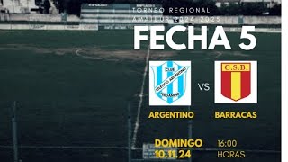 Torneo Regional Amateur zona pampeana norte fecha 5 Argentino Pergamino vs Barracas [upl. by Nykal]