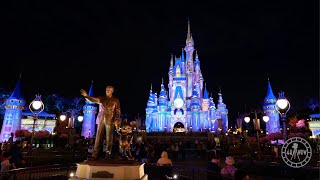 Magic Kingdom 2022 Night Walkthrough in 4K  Walt Disney World 50th Anniversary Orlando Florida [upl. by Aehsila946]