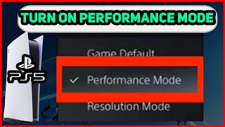 PS5 HOW TO TURN ON PERFORMANCE MODE EASY NEW [upl. by Anigar334]