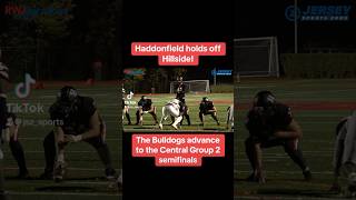 Haddonfield holds off Hillside to open the Central Group 2 playoffs football [upl. by Boyd]