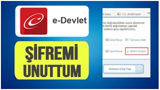 EDevlet Şifremi Unuttum  EDevlet Şifresi Nasıl Alınır [upl. by Hauge]