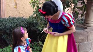 Meeting Snow White at Walt Disney World Epcot Center [upl. by Ansaev]