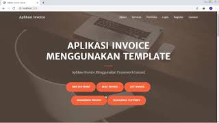 Tampilan Laravel Invoice Menggunakan Template startboostrapcrative [upl. by Eppes]