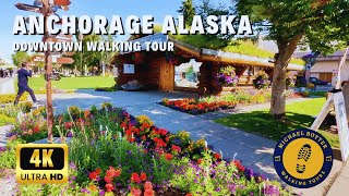 Walk Downtown Anchorage Uncover Alaskas Largest City  4K60fps  Captions [upl. by Felicdad]