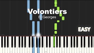 El Georges  Volontiers  EASY PIANO TUTORIAL BY Extreme Midi [upl. by Ylesara172]