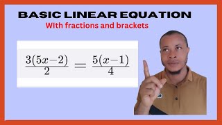 Solving Linear Equation with  Fractions and Brackets Step by step method [upl. by Ekez]