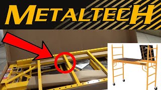 Metaltech Safeclimb Scaffold review Baker Style 6 ft Scaffold review 1100 lbs Scaffold Capacity [upl. by Aivatnahs453]