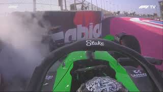 Zhou Guanyu FP3 Crash 2024 Saudi Arabia Grand Prix [upl. by Brahear]