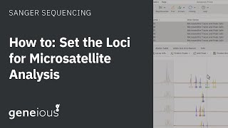 Setting the Loci for Microsatellite Analysis in Geneious Prime [upl. by Jurgen550]