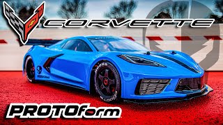 PROTOform  Chevrolet Corvette C8 Clear Body for ARRMA Felony amp Infraction [upl. by Pitt]