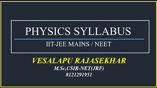 PHYSICS SYLLABUS Analyses [upl. by Mella]