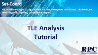 SatCoord TLE Analysis Tutorial [upl. by Solomon]