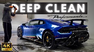 Dirty Lamborghini Huracan Performante Deep Clean Wash  Auto Detailing Satisfying ASMR [upl. by Welton]