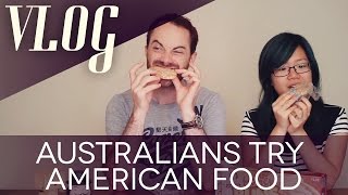 Vlog 27  Australians Try American Food [upl. by Mazel]