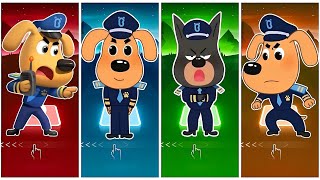 Sheriff Labrador 🆚 Police Officer 🆚 Mr Fox 🆚 Blue Officer Megamix 🎶 TilesHop EDM Rush [upl. by Petronella]