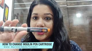 How to change insulin pen cartridge I Diabetes Tutorials [upl. by Ackler]