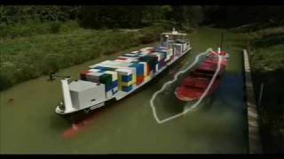 Passing moored ship in a canal with manned ship models at Port Revel Shiphandling Training Centre [upl. by Analise830]