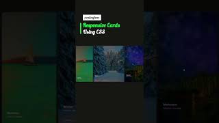 Responsive Cards csstutorial codinglover coder codingshortvideo viral trending [upl. by Leumek]