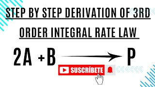 Derivation of Integral Rate Law Of A 3rd Order ReactionChemical kinetics [upl. by Veradia]