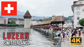 Luzern Switzerland  City Walk in 4K 60fps [upl. by Akelam910]