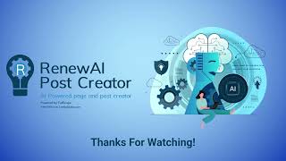 RenewAI WordPress AI Content Creator Plugin [upl. by Leimaj]