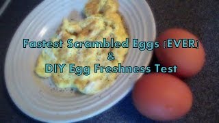 FASTEST Scrambled Eggs and DIY Egg Freshness Test [upl. by Sunev586]