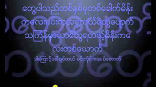 Miss padauk ပိေတာက္  Hlwan Paing lyrics [upl. by Annekcm]