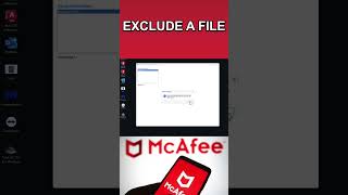 How to exclude a file in McAfee Antivirus shorts [upl. by Gabriellia]