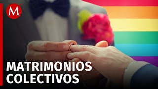 El gobierno de la CdMx realiza jornada de matrimonios colectivos para la comunidad LGBTQ [upl. by Still]