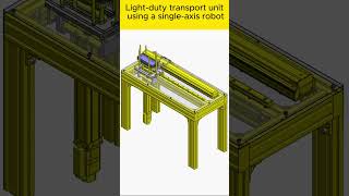 Lightduty transport unit using a singleaxis robot machine mechanicalmechanism mechanicaldesign [upl. by Manvil282]