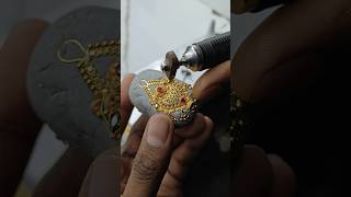 Gold earring latest design making gold jewellery design shorts reels viralvideo [upl. by Omrellig]