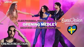 REACTION TO EUROVISION 2024 OPENING MEDLEY  WITH ELENI FOUREIRA ERIC SAADE amp CHANEL [upl. by Ragen467]