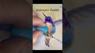 How to create iridescence in a painting💜 pastelpainting [upl. by Vashtia970]